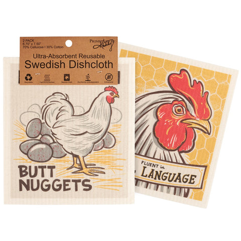 Fowl Language Dish Cloth Set