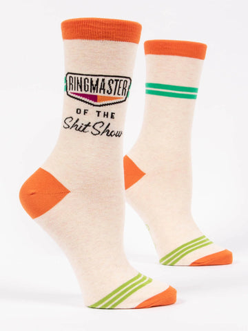 Women's Crew Socks - Ringmaster Shitshow