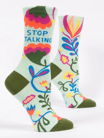 Women's Crew Socks - Stop Talking