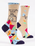 Women's Crew Socks - You Crafty Bitch