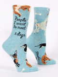 Women's Crew Socks - People to Meet Dogs