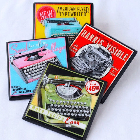 Typewriter Coaster Set