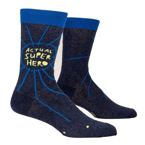 Men's Crew Socks - Actual Superhero