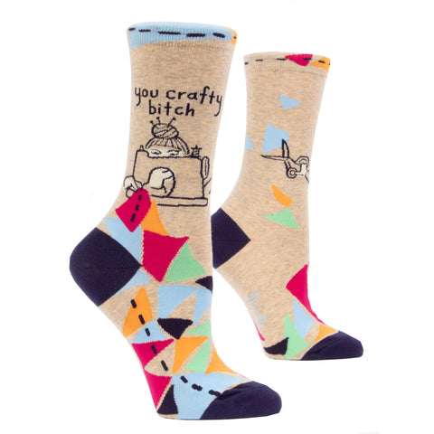 Women's Crew Socks - You Crafty Bitch