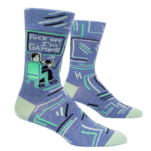 Men's Crew Socks - Fuck Off, I'm Gaming