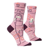 Women's Crew Socks - Go Away Introverting