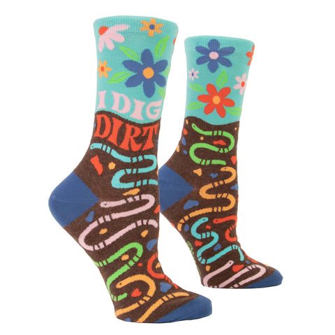 Women's Crew Socks - I Dig Dirt