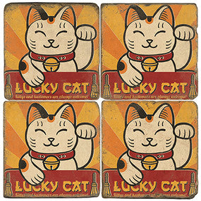 Lucky Cat Coasters