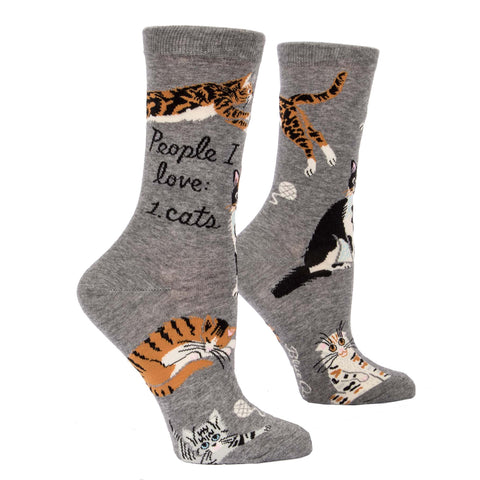 Women's Crew Socks - People I Love Cats