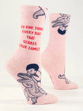 Women's Crew Socks - Scares Your Family