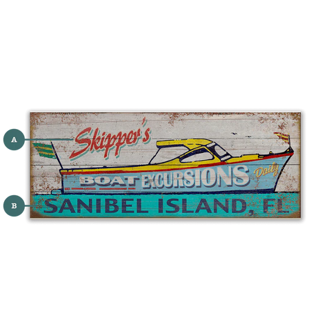 Skipper's Boat Custom Sign