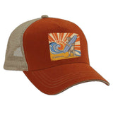 CA Surf Bear Trucker Hat - Orange