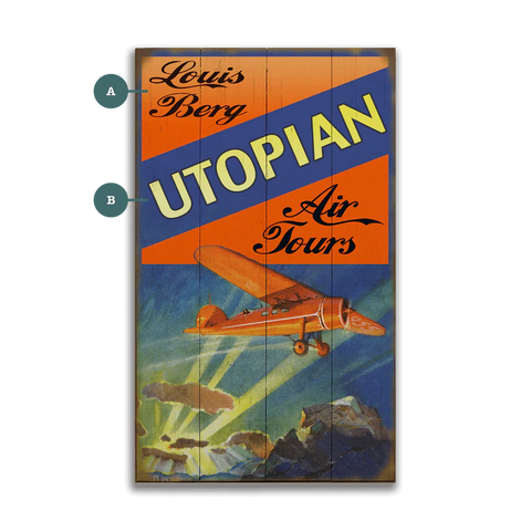 Utopian Air Tours Custom Sign