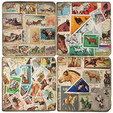 Vintage Horse Stamps Coasters