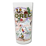 State of Oregon Frosted Glass Tumbler