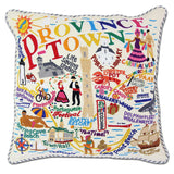 Provincetown Hand- Embroidered Pillow